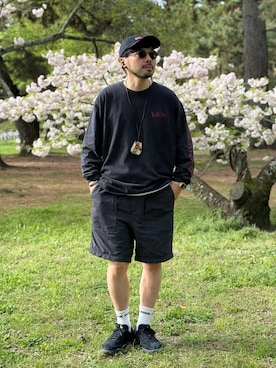 「GOOD ROCK SPEED（グッドロックスピード）のアイテム」を使った、dosei_モノトーンコーデさん（メンズ・168cm）の春コーディネート