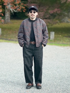 「アイテム（デジタル腕時計）」を使った、dosei72_モノトーンおじさんさん（メンズ・168cm）の秋コーディネート