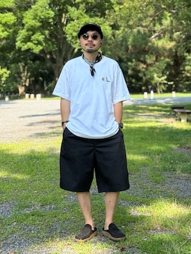 「TOKYO CULTUART by BEAMS（トウキョウカルチャートバイビームス）のアイテム」を使った、dosei_モノトーンコーデさん（メンズ・168cm）の夏コーディネート