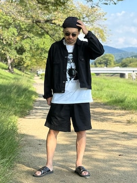 「RACAL（ラカル）のアイテム」を使った、dosei_モノトーンコーデさん（メンズ・168cm）の秋コーディネート