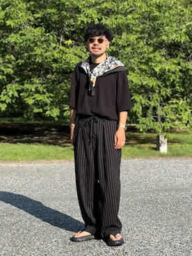 「JOURNAL STANDARD（ジャーナルスタンダード）のアイテム」を使った、dosei_モノトーンコーデさん（メンズ・168cm）の夏コーディネート