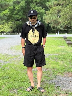「TOKYO CULTUART by BEAMS（トウキョウカルチャートバイビームス）のアイテム」を使った、dosei_モノトーンコーデさん（メンズ・168cm）の夏コーディネート