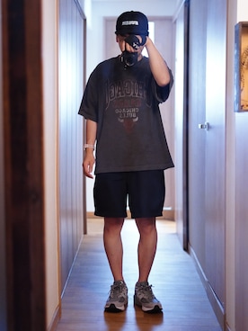 「アイテム（Tシャツ/カットソー）」を使った、dosei72さん（メンズ・168cm・30代）の夏コーディネート