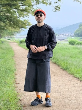 「MIZUNO（ミズノ　）のアイテム」を使った、dosei_モノトーンコーデさん（メンズ・168cm）の秋コーディネート