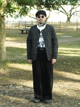 「MIZUNO（ミズノ　）のアイテム」を使った、dosei_モノトーンコーデさん（メンズ・168cm）の春コーディネート