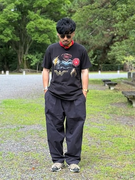 「BEAMS（ビームス）のアイテム」を使った、dosei_モノトーンコーデさん（メンズ・168cm）の夏コーディネート