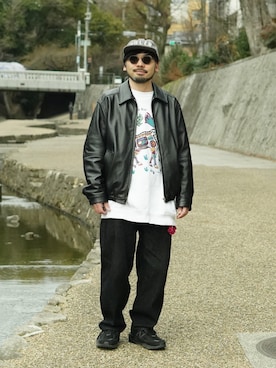 dosei_モノトーンコーデさん(メンズ・168cm)の冬コーディネート