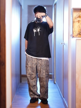 「アイテム（カーゴパンツ）」を使った、dosei72さん（メンズ・168cm・30代）の秋コーディネート