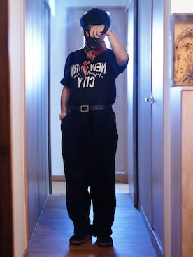 「アイテム（サンダル）」を使った、dosei72さん（メンズ・168cm）の秋コーディネート