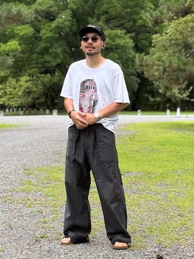 「JOURNAL STANDARD（ジャーナルスタンダード）のアイテム」を使った、dosei_モノトーンコーデさん（メンズ・168cm）の夏コーディネート