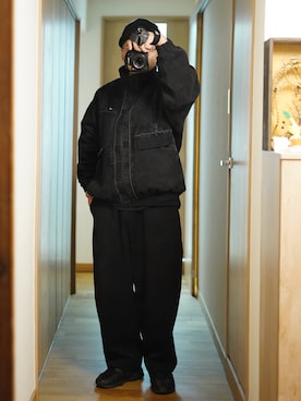 「アイテム（帽子）」を使った、dosei72_モノトーンおじさんさん（メンズ・168cm・30代）の冬コーディネート