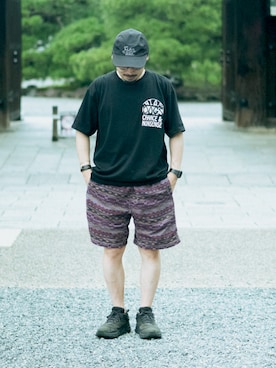 「POLeR（ポーラー）の【POLeR / ポーラー】別注 3.0L STORM PROOF シェルキャップ（ハット）」を使った、dosei72さん（メンズ・168cm・30代）の夏コーディネート