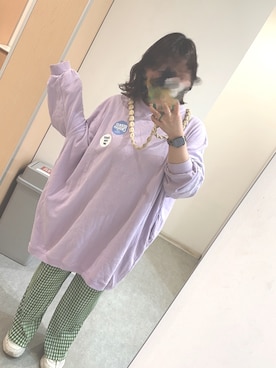 「ISOOK（アイスー）のアイテム（パンツ）」を使った、ぴよさん（レディース・155cm）の冬コーディネート