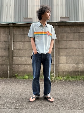 「アイテム（トップス）」を使った、Tsutomu Echizenさん（メンズ・172cm・40代）の夏コーディネート