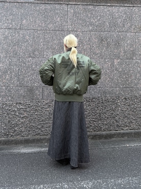 「アイテム（MA-1）」を使った、Fさん（レディース・157cm）の冬コーディネート