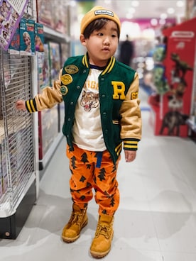 minimodeさん（キッズ・100cm）の冬コーディネート