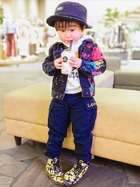 「LANVIN（ランバン）のアイテム」を使った、minimodeさん（キッズ・110cm）の冬コーディネート