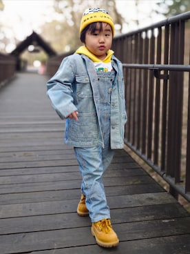 「MARC JACOBS（マークジェイコブス）のアイテム」を使った、minimodeさん（キッズ・110cm）の冬コーディネート