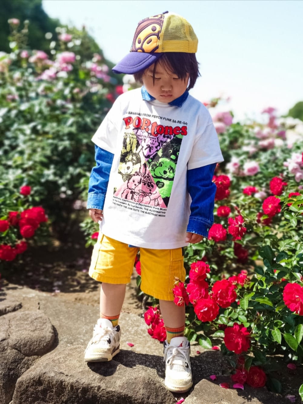 A BATHING APE（アベイシングエイプ）の「BABY MILO ISLAND MESH CAP K