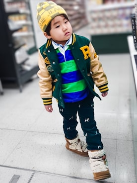 minimodeさん（キッズ・100cm）の冬コーディネート