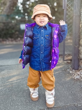 minimodeさん（キッズ・100cm）の冬コーディネート