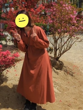 「NANO universe（ナノユニバース）のアイテム（ワンピース）」を使った、夢月さん（レディース・151cm）の春コーディネート