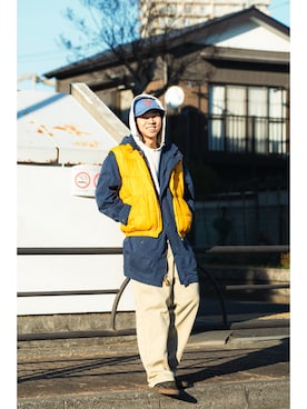 「L.L.Bean（エルエルビーン）のアイテム」を使った、ATENE YAMADAさん（メンズ・170cm）の冬コーディネート