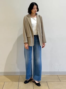 「MILOS（ミロス）のアイテム」を使った、猪飼さん（レディース・169cm）の春コーディネート