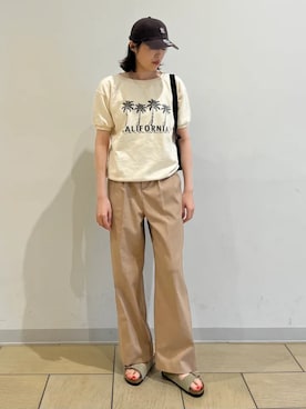 「STANDARD SUPPLY（スタンダードサプライ）のアイテム」を使った、猪飼さん（レディース・169cm）の夏コーディネート