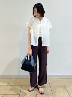 「SHIPS（シップス）のアイテム（タンクトップ）」を使った、猪飼さん（レディース・169cm）の夏コーディネート