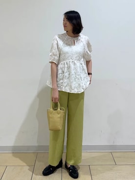 「SHIPS（シップス）のアイテム」を使った、猪飼さん（レディース・169cm）の春コーディネート