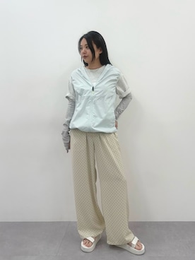 「nissen（ニッセン）のアイテム（その他パンツ）」を使った、ゆらりさん（レディース・154cm）の夏コーディネート