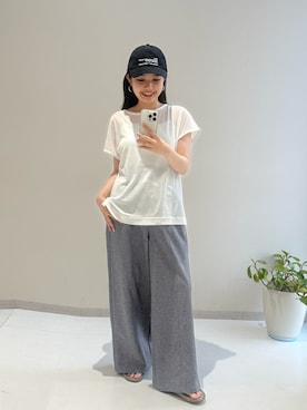 「Maison INNESS（メゾンアイネス）のアイテム」を使った、ゆらりさん（レディース・154cm）の夏コーディネート