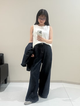 「Maison INNESS（メゾンアイネス）のアイテム」を使った、ゆらりさん（レディース・154cm）の夏コーディネート
