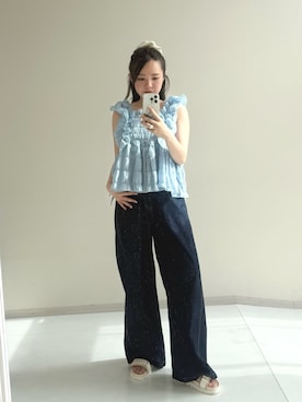 「Maison INNESS（メゾンアイネス）のアイテム」を使った、ゆらりさん（レディース・154cm）の春コーディネート