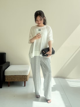 「Soiunique（スワユニーク）のアイテム」を使った、ゆらりさん（レディース・154cm）の夏コーディネート