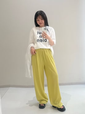 「Maison INNESS（メゾンアイネス）のアイテム」を使った、ゆらりさん（レディース・154cm）の夏コーディネート
