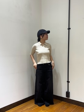 「URBAN RESEARCH（アーバンリサーチ）の『別注』New Era×URBAN RESEARCH　920 SUEDE（キャップ、ブラック系）」を使った、シナガワさん（レディース・158cm）の秋コーディネート