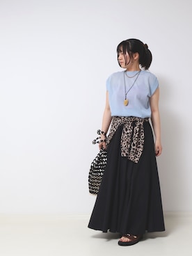 「NOLLEY’S（ノーリーズ）のアイテム」を使った、nol tsujimuraさん（レディース・153cm）の夏コーディネート