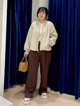 「grace grace （グラスグラス）のアイテム」を使った、nol tsujimuraさん（レディース・153cm）の秋コーディネート