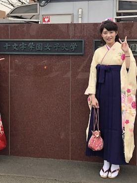 「アイテム（水着/着物・浴衣）」を使った、大和田由佳里(中村由佳里)さん（レディース・164cm）の秋コーディネート