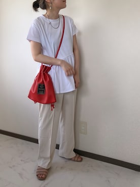 「byあしながおじさん」｜「アイテム（アクセサリー）」を使った、uaさん（レディース・153cm）の夏コーディネート