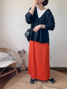 「アイテム（腕時計）」を使った、uaさん（レディース・154cm）の秋コーディネート