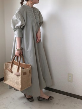 「SEA（シー）のアイテム（かごバッグ）」を使った、uaさん（レディース・153cm）の夏コーディネート