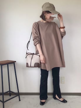「FRAMeWORK（フレームワーク）のアイテム（帽子）」を使った、uaさん（レディース・153cm）の秋コーディネート
