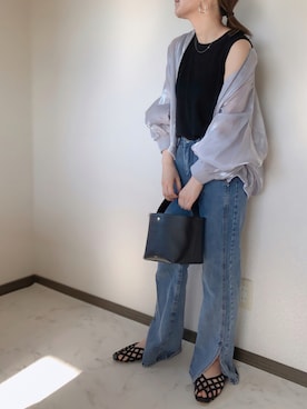 「シェリーアイランド」｜「アイテム（ジャケット/アウター）」を使った、uaさん（レディース・153cm）の夏コーディネート