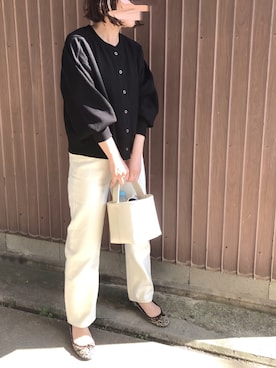 「Crisp（クリスプ）のベーシックデニムパンツ（デニムパンツ）」を使った、uaさん（レディース・153cm）の秋コーディネート