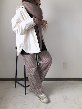 「Ciena」｜「アイテム（ダウンジャケット/コート）」を使った、uaさん（レディース・153cm）の秋コーディネート