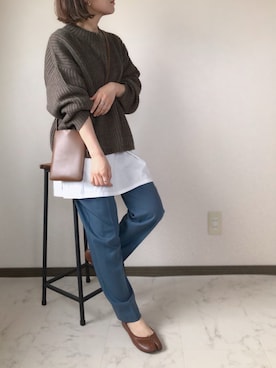 「クリスプ」｜「アイテム（アクセサリー）」を使った、uaさん（レディース・153cm）の秋コーディネート