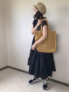 「polcadot」｜「アイテム（ワンピース/ドレス）」を使った、uaさん（レディース・153cm）の夏コーディネート